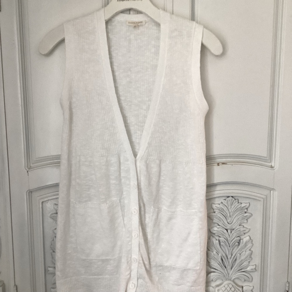 Eileen Fisher White Knit Top